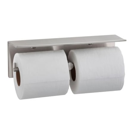 Bobrick Bobrick Double Roll Toilet Tissue Dispenser W/ Utility Shelf, Surface Mounted - B-540